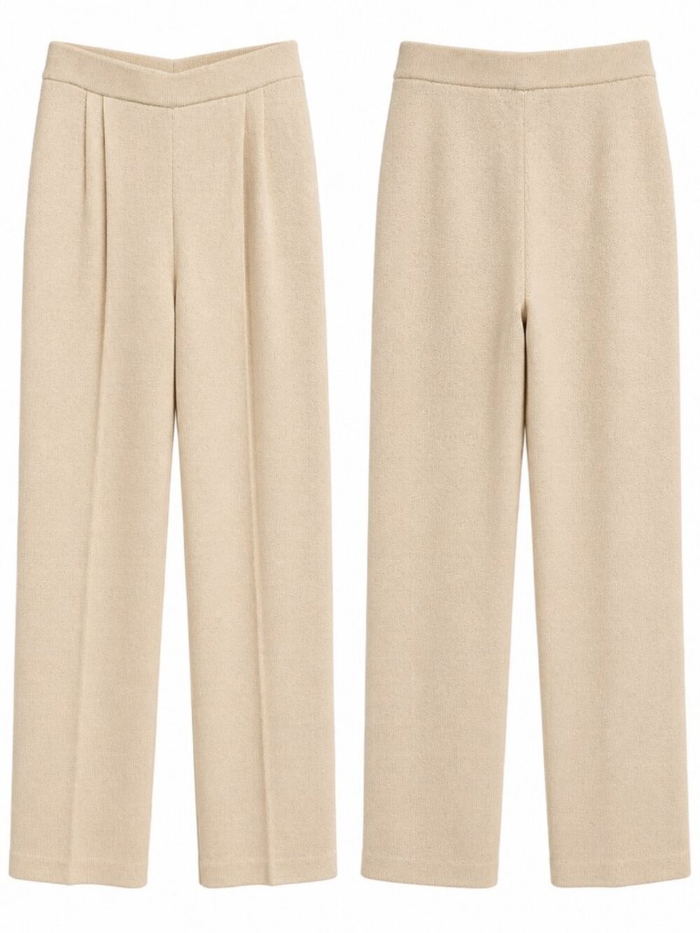 St. John Collection by Marie Gray Knit Cream Pants — Size 4
